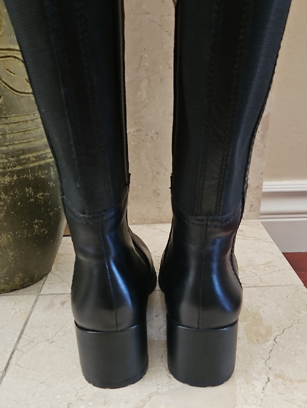 NWT Naturalizer Wide Calf Over-the-Knee Black Leather Boots - Picture 6 of 16